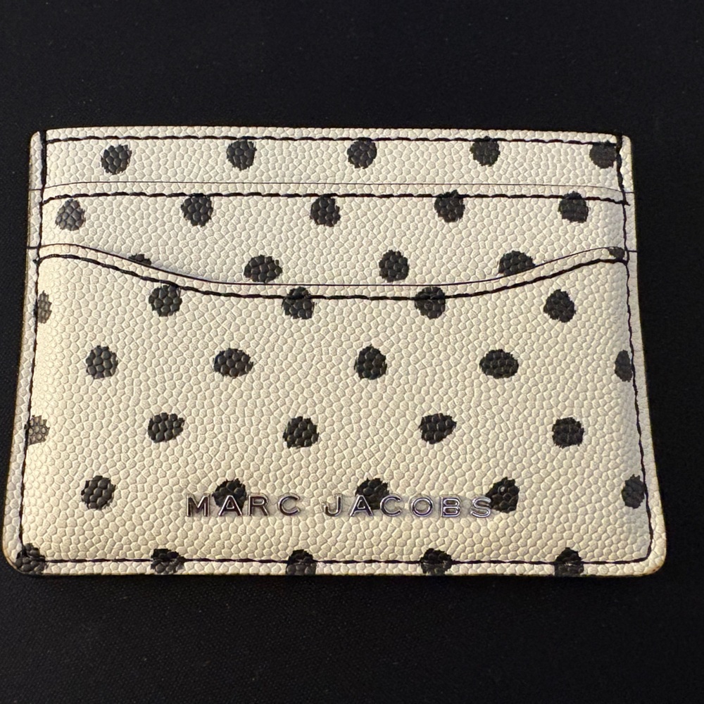 Marc Jacobs Cream and Black Dot Card Holder